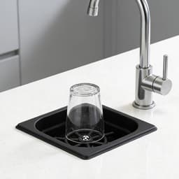Automatische Bekerwasser - Ingebouwde Spoeler - Snel Glazen Reinigen - Hogedruk Spoelfunctie - 17.5 cm - Zwart — thumbnail 4