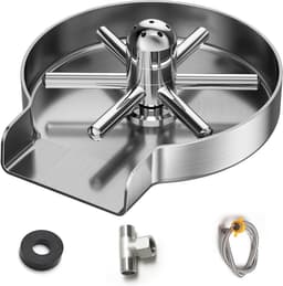 Glazen Spoeler - Flessenreiniger Kopjesreiniger - Snel Glazen Wassen - 360 Graden Rotatie - G3/8" - Zilver — thumbnail 1
