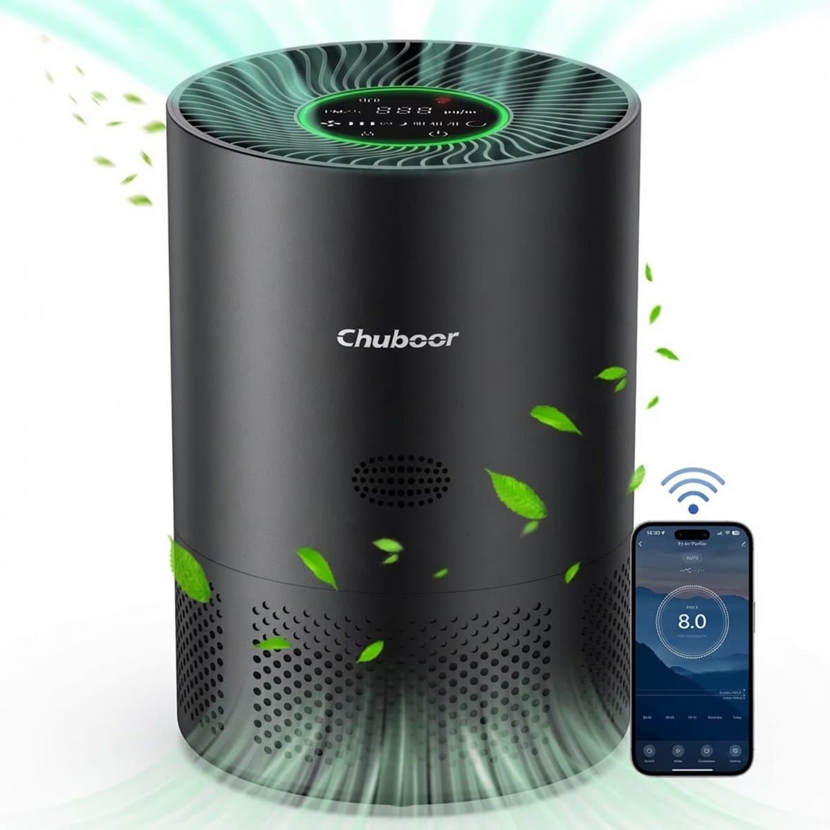 Umarko Luchtreiniger H13 HEPA – Stil, Slim & Krachtig – Wifi-app – Geschikt voor Slaapkamer, Keuken – CADR 185m³/h – 30-40m² — afbeelding 1