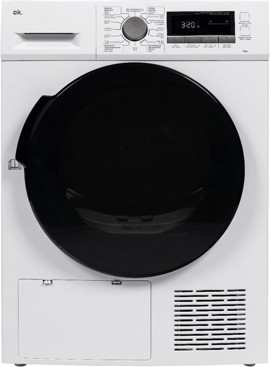 OK. OTD 8346 D - Warmtepompdroger - 8 kg - 65 dB – Energielabel D — afbeelding 1