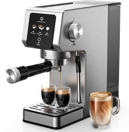Espressomachine van 20 bar-Compact ontwerp met stoomfunctie voor het opschuimen van melk-gemaakt van roestvrij staal-met een verwijderbaar waterreservoir van circa 1,18 liter-geschikt voor het maken van cappuccino's en lattes — thumbnail 1