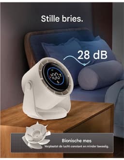 GELLDG Tafelventilator - Ventilateur met 100 Windsnelheden - Ultra Stille USB Oplaadbare Ventilator - Geschikt voor Bureau, Thuis, Slaapkamer en Auto - Kunststof - 173x138x190mm — thumbnail 3
