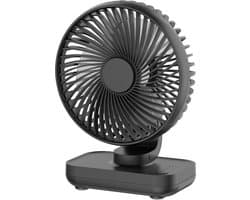 Solvix tafel ventilator geluidloos - Tafelfan - USB Oplaadbaar - 4 Snelheden - Stil Design - Voor Thuis en Kantoor