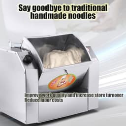 Elektrische Deegmixer - Keukenmachine Bakken - Professioneel Bakken - 90 Graden Kantelfunctie - 3 kg - Zilver — thumbnail 3