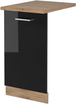 Vaatwasserfrontpaneel - Paneel Vaatwasser - Keuken Integratie - Naadloze Inbouw - 45 cm - Zwart hoogglans — thumbnail 1
