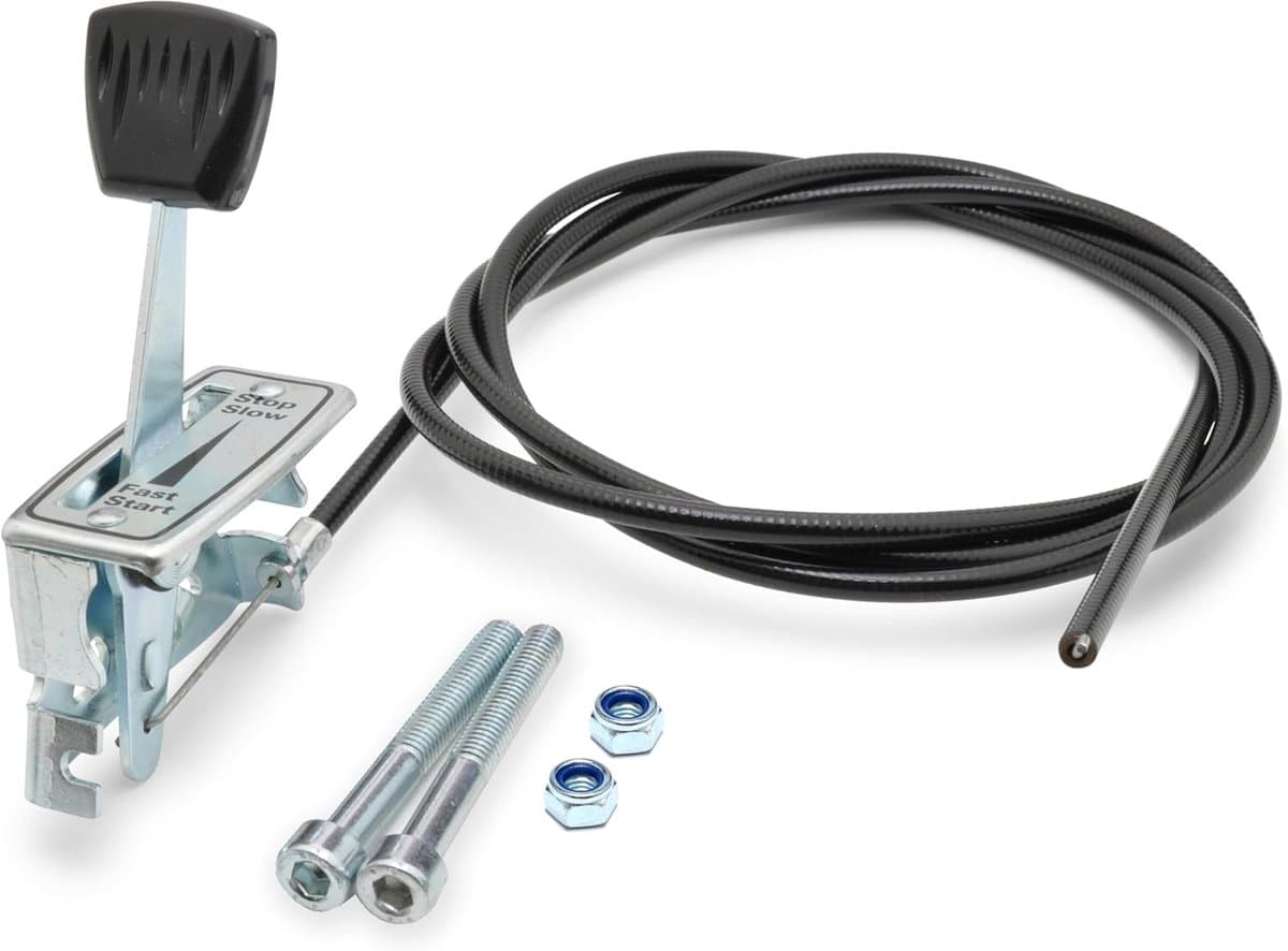 SnelShoppen - Easyboost Gashendel Controle met Kabel en Stevige Kabel voor Grasmaaier - 1,8m - Gegalvaniseerd Staal - Tuinaccessoire — afbeelding 1
