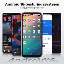 DOOGEE Blade 10 Pro Energy 4.5G - Robuuste Telefoon - Smartphone - Android 16 - 6150mAh/18W - 10.7mm - 50MP Camera - Gemini AI - UNISOC T7250 - 12 GB RAM+128 ROM（2TB/TF) - 6,56-inch HD+ 90Hz - Widevine L1 - Face ID - NFC - Drie sleuven - Zilver — thumbnail 2
