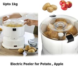 Elektrische Aardappelschiller - Groenteschiller Snijmachine - Snel Groenten Bereiden - Met Veiligheidsvergrendeling - 1 kg Capaciteit - Wit — thumbnail 5
