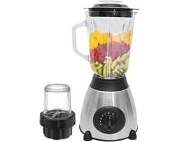 Keukenmachine - Blender Kruidenmolen - Smoothies Maken - Dubbele Functie - 15 liter - Zwart
