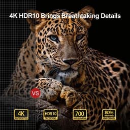 Beamer - Projector - Mini Projector - Full HD Native 1080P - met 120-inch E-ALR Projectorscherm & Stand – Outdoor Camping & Home Theater – EU Plug — thumbnail 4