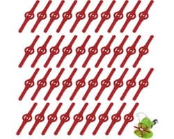 SnelShoppen - 40 stuks Reservemesjes voor Gazontrimmer - Kunststof Grasmaaier Messen - Universele Grastrimmermessen - Compatibel met 3-in-1 Grasmaaier
