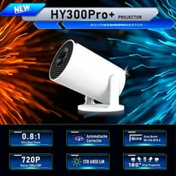Mini Beamer 4K - Android 11.0 - WiFi 6 & Bluetooth 5.4 - 170 ANSI Lumen - Projector - 180° Draaibaar - 1080P Full HD - Voor Telefoon, PC en Home Cinema - Wit — thumbnail 3