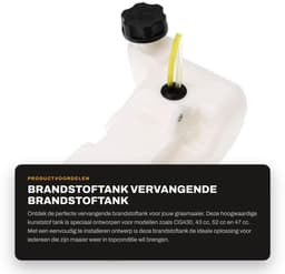 Dailygoods- Brandstoftank vervangend - Kunststof - Compatibel met CG430/52CC/47CC - Duurzaam - Eenvoudig te installeren - Betrouwbaar grasmaaieraccessoire - Tank — thumbnail 1