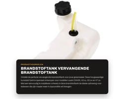 Dailygoods- Brandstoftank vervangend - Kunststof - Compatibel met CG430/52CC/47CC - Duurzaam - Eenvoudig te installeren - Betrouwbaar grasmaaieraccessoire - Tank