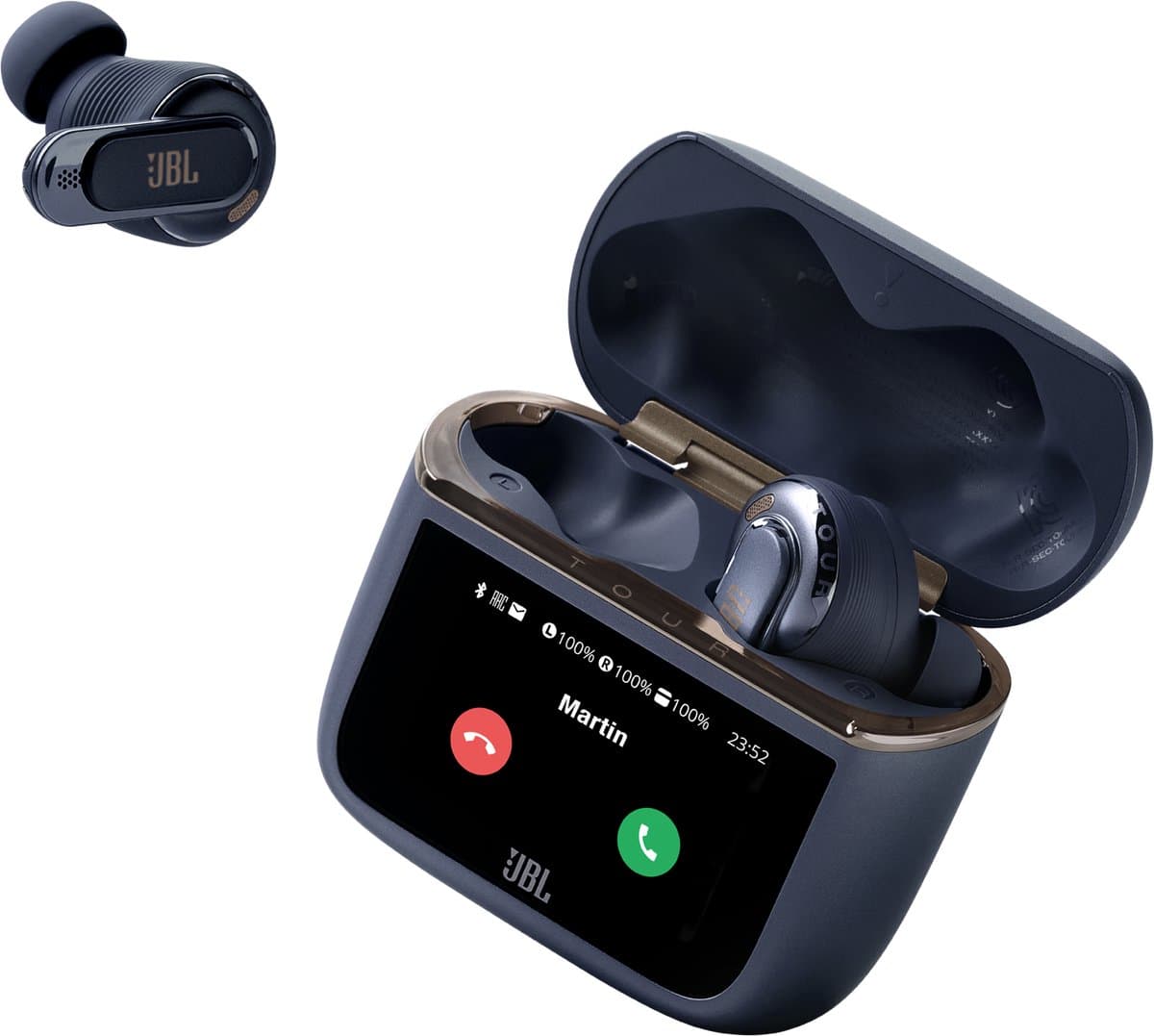 JBL Tour Pro 3 - Draadloze in-ear oordopjes met Noise Cancelling - Bluetooth - Smart case met touchscreen (2026) Blauw — afbeelding 1