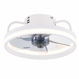 Zerova Plafond Ventilator met LED verlichting - Ventilator lamp plafond - Luchtkoeler - 3 lichtkleuren - 6 snelheden - Wit — thumbnail 1