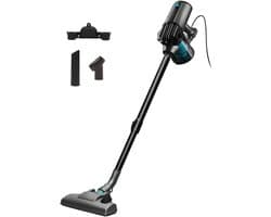 QORA® Steelstofzuiger met snoer - Steelstofzuiger - Stofzuiger - Zwart - 28cm x 18cm x 48cm — afbeelding 1