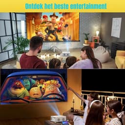 QORA® Mini beamers - Projector - Mini beamer - Wit - 14cm x 7cm x 18cm — thumbnail 2