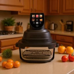 AF40 Glazen Airfryer 1500W – Heteluchtfriteuse met Touchscreen, 2 Glazen Schalen (1,4L & 3,8L) – Gezond Frituren zonder Olie – Compact Airfryer voor 1–4 Personen — thumbnail 3