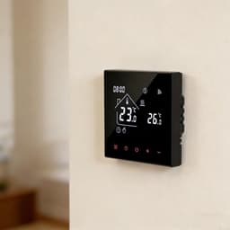 Slimme Thermostaat - Wifi Programmeerbaar - Vloerverwarming Regelen - App Voice Control - 10 x 10 x 7 cm - Zwart — thumbnail 4
