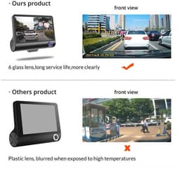 Dailygoody Dash Cam 1080p Groothoek 4 Inch Nachtzicht Bewegingsdetectie Auto — thumbnail 2
