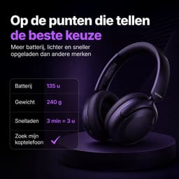 Fitbeats E30 Pro Draadloze Over-Ear Koptelefoon - Met Active Noise Cancelling (ANC) - 135 Uur Batterijduur & 360° Ruimtelijk Geluid - Luxe Comfort & App-Bediening - Zwart — thumbnail 4