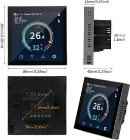 Digitale Thermostaat - Temperatuurregelaar - Energie Besparen - App Bediening - 41-95F - Zwart — thumbnail 3