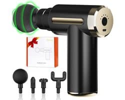 Mini Massage Gun - Spier Stimulator - Spierherstel Bevorderen - Drukgevoelige Activatie - 11 x 4 x 9 cm - Zwart