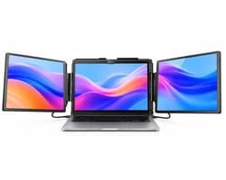 HomeGoodies - Portable monitor - Laptopschermen - Drievoudig beeldscherm - Past op 13-17 inch - Voor Mac, Windows Chrome - Universeel