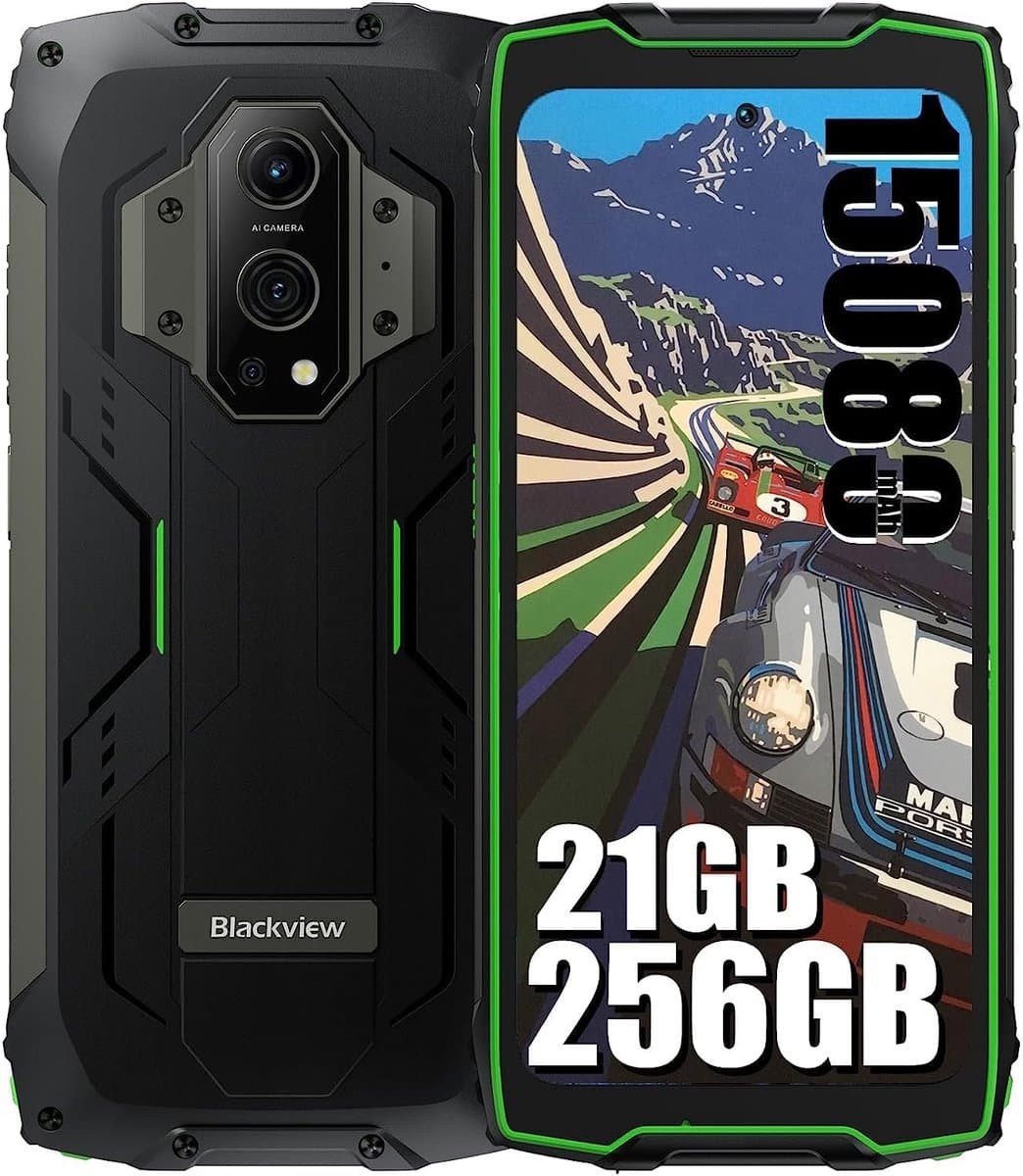 Blackview BV9300 Robuuste Smartphone (100LM Zaklamp) 15080mAh Helio G99 21GB+256GB 6.7'' 120Hz 50MP+ 32MP Camera, IP68 Waterdichte Buiten Mobiele Telefoon NFC -Oranje — afbeelding 1