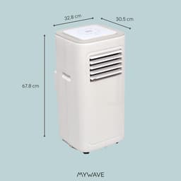Draagbare Airco - Mobiele Koeler - Ruimte Koelen - 3-in-1 Functie - 7000 BTU - Wit — thumbnail 5