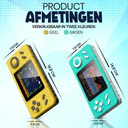Retro Game Console – Handheld Spelcomputer voor kinderen – Gameboy – Reisspeelgoed – LCD-kleurenscherm – 266 Games — thumbnail 4