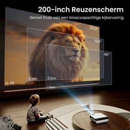 TYR® Mini Beamer - Projector - Beamer - Wit - 21cm x 18cm x 10cm — thumbnail 2