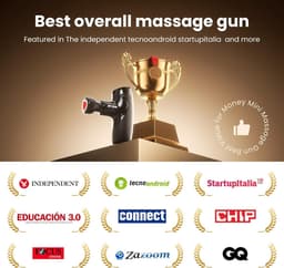 Massage Gun met Warmte – Draadloos Massagepistool – Stil – USB-C Oplaadbaar – 4 Opzetstukken – 9 mm Massagekracht — thumbnail 3