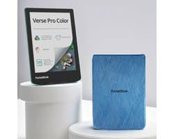 PocketBook Verse Pro Color e-reader Sage Glow – 6 inch – 16 GB – waterdicht + Blauw hoesje – voordeelbundel