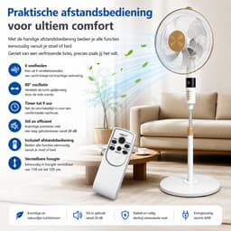 Lifero Staande Ventilator - Ventilatoren - Verstelbaar met 6 Snelheden - Vloerventilator - Koelventilator op Statief - Ventilatie — thumbnail 5