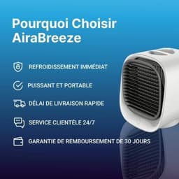 Kleine draagbare airconditioner,Persoonlijke luchtkoeler – Ultrastil, energiezuinig, ingebouwde luchtreiniger – Geschikt voor slaapkamers, kantoren en kamperen – Geen installatie nodig — thumbnail 5