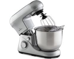 Keukenmachine Mixer - Bakmachine Deegmachine - Koken en Bakken - Planetair Roersysteem - 5 Liter Kom - Zilver