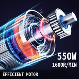 SnelShoppen - Professionele Elektrische Groentesnijder 270 R, Commerciële 550 W, Inclusief 6 Slijpschijven, Keukenmachine voor Groenten, Ideaal voor F — thumbnail 2