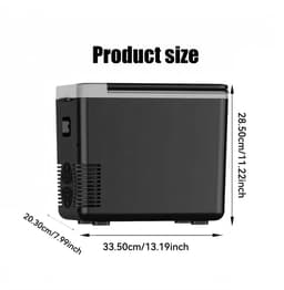 Mini Koelbox 10L – Elektrische Koelbox en Warmhoudbox – 12V voor Auto & 220V voor Thuis – Draagbare Koelkast – Koelen en Verwarmen – Zwart — thumbnail 2