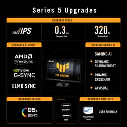 ASUS TUF Gaming VG27AQM5F - QHD Fast IPS Gaming Monitor - 320Hz - 0.3ms - Speakers - 27 Inch — thumbnail 4