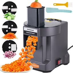 Elektrische Groentesnijder - Keukenmachine Snijder - Snel Groenten Snijden - 3-in-1 Multifunctioneel - 100 Watt - Grijs — thumbnail 1