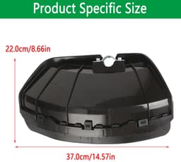 Bescherming voor bosmaaier, beschermschild voor bosmaaier, universele steenbescherming voor bosmaaier, met 2 schroeven, voor bosmaaier, grasmaaier, trimmer, met een diameter van 28 mm (zwart) — thumbnail 5
