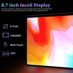 SnelShoppen - 8.7 inch Android Tablet 16 GB + 128 GB met 1340 x 800 Incell Display, 5 MP + 13 MP Camera, 5000 mAh Batterij, Bluetooth/WiFi, Inclusief — thumbnail 2