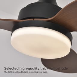 Plafondventilator met afstandsbediening, stille ventilator met timer, plafondventilator met verlichting, inbouwplafondventilator met ABS-bladen voor slaapkamer, woonkamer en restaurant — thumbnail 5