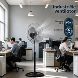 Glowstride - ventilator - ventilatorstaand - kolomventilato - 18 inch (50 cm) - vermogen 60 W - oscillatie 90 - 3 verstelbare snelheden — thumbnail 5