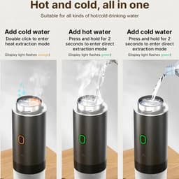 Draagbaar koffiezetapparaat, 3-in-1 elektrisch koffiezetapparaat, geschikt voor koffiecapsules en gemalen koffie, ondersteunt koud zetten en verwarmen (zilver). — thumbnail 2