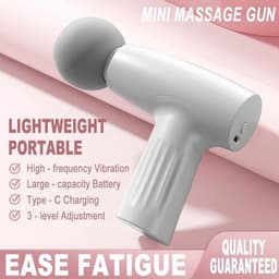 Mini-massagepistool - Draagbare spiermassage, diepe weefselpercussiemassage voor atleten, stille technologie, 6 opzetstukken, voor mannen en vrouwen, groen — thumbnail 2