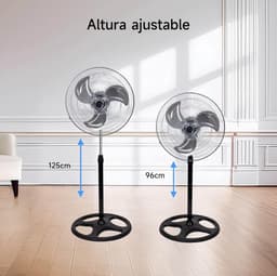 Ventilator Staand – Statiefventilator – Vloerventilator – 50 CM - 90° Oscillatie – 3 Ventilatorbladen – Stille Werking – Verzwaarde Voet - 60W — thumbnail 3