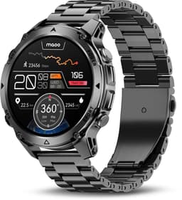 Maoo Titan GPS - GPS Smartwatch Heren - Rugged Sporthorloge - 1,46 inch - 3 Bandjes - Stappenteller - Hartslagmeter - Slaapmonitor - Belfunctie - LED Zaklamp - 100+ Sportmodi - Geschikt voor Android en iOS - Gun Metal — thumbnail 1